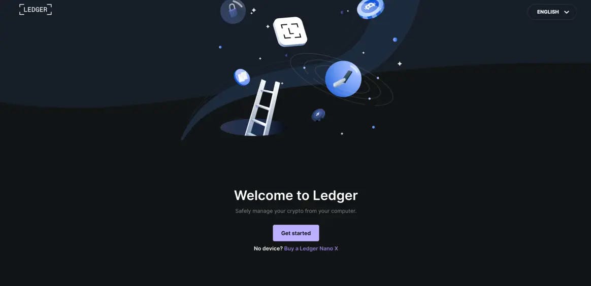 Ledger Live - Welcome Page