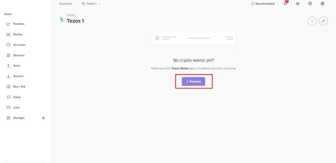Ledger Live - Recevoir