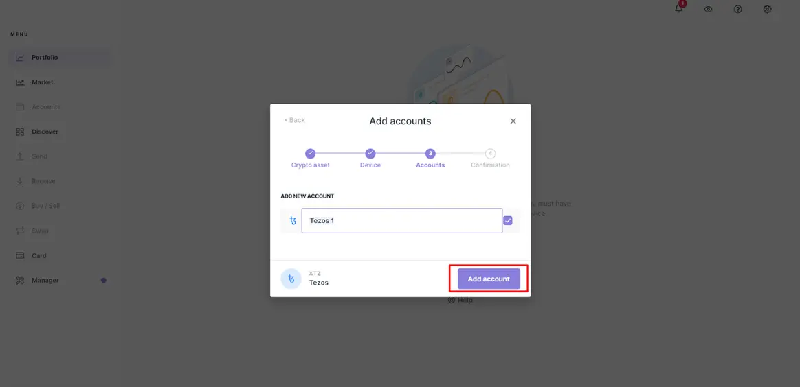 Ledger Live - Nom du compte